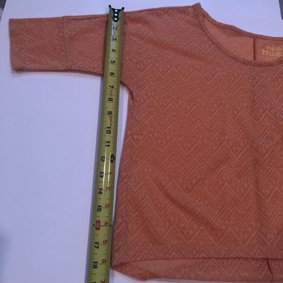 Mudd, Orange, Lightweight, Cropped, Short Sleeve, Top, Size: Extra Small - Picture 7 of 9
